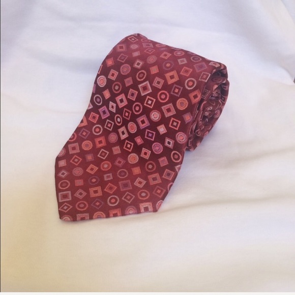 Ted Baker London Other - Ted Baker London Burgundy Geometric Embroidered